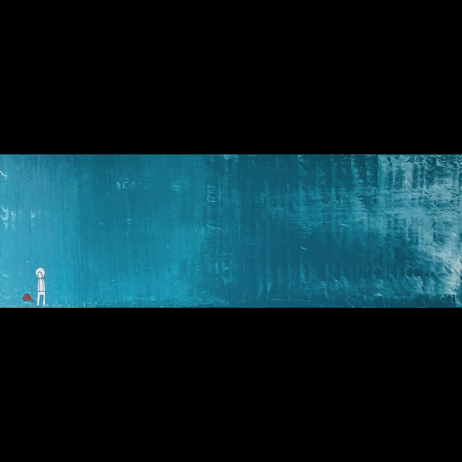 Love Skewes. Acrylic on canvas, 12 × 36 in