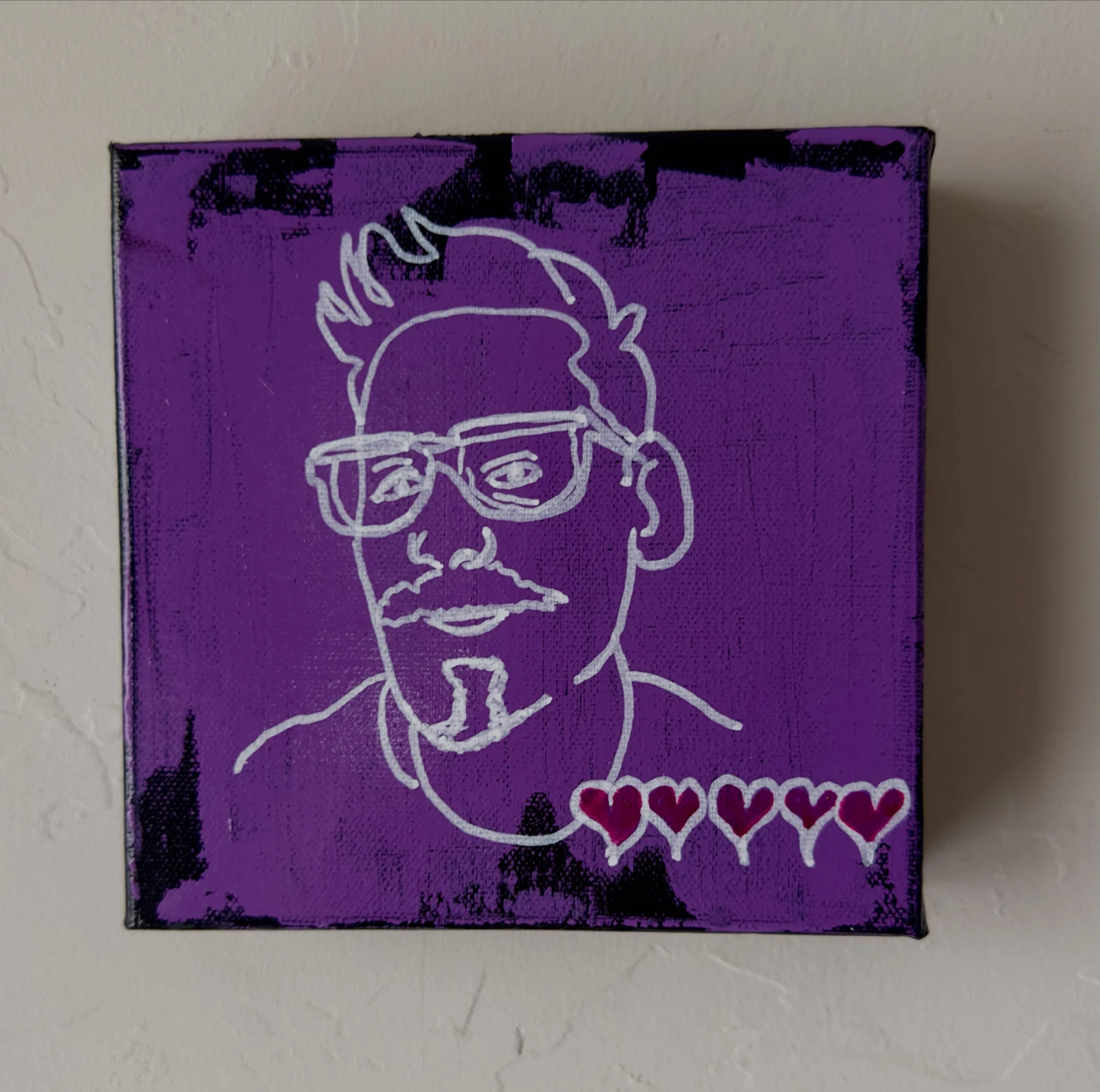 Heart of the Woods. Acrylic on canvas, 6 × 6 in